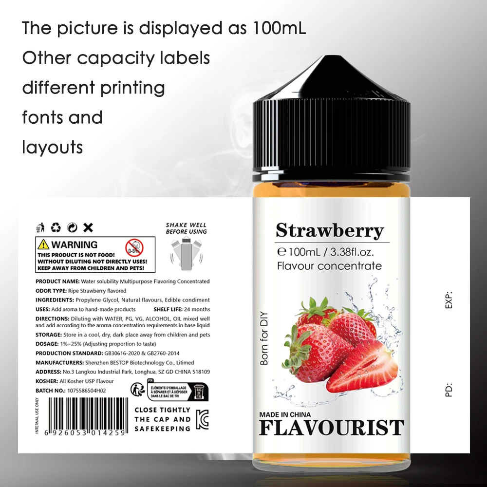 FLAVOURIST Ripe strawberry aroma flavor Water solubility Natural flavors Concentrate best flavoring