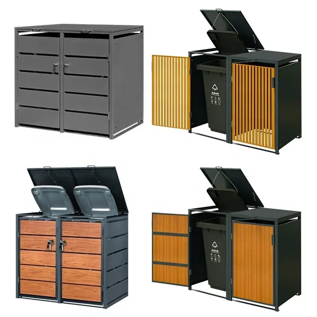 

2026 Outdoor Garden Wooden Storage Cabinets, Dustbin Boxes and Waste Bins for Home Gardens