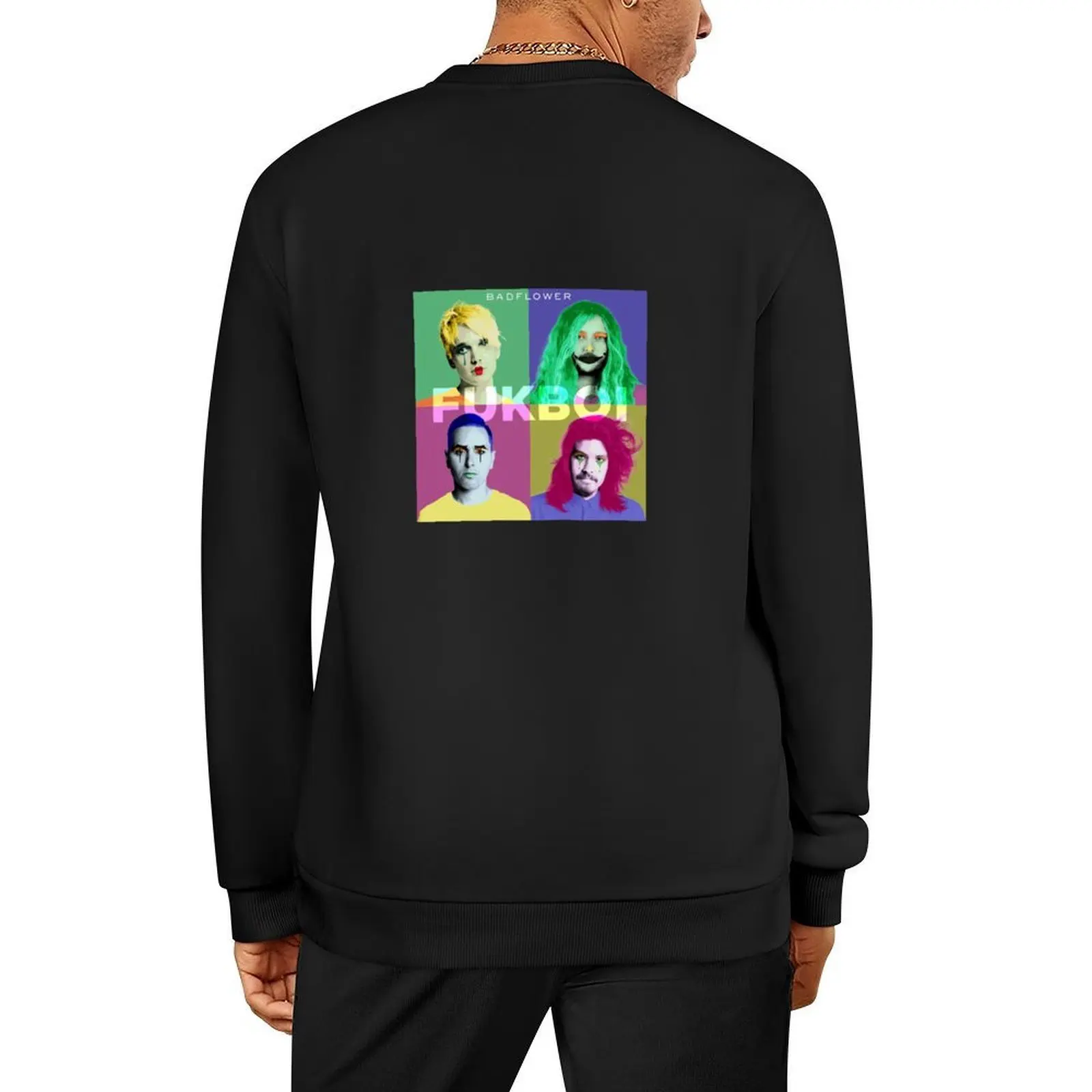 

Simple Badflower Fukboi Pullover autumn anime clothing graphic t shirts men aesthetic clothing sweatshirt