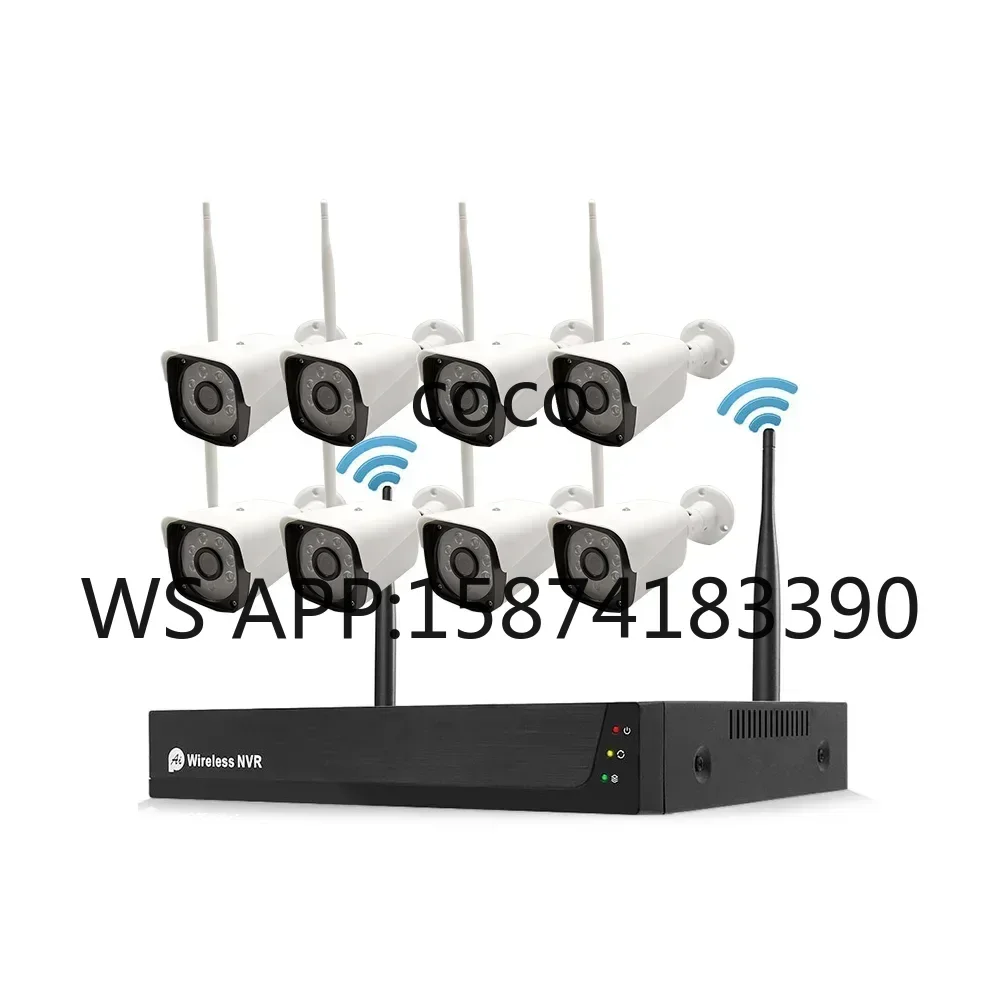 8 Channel 3MP WiFi CCTV System, Wireless Outdoor Surveillance Camera NVR Kit for Home Security