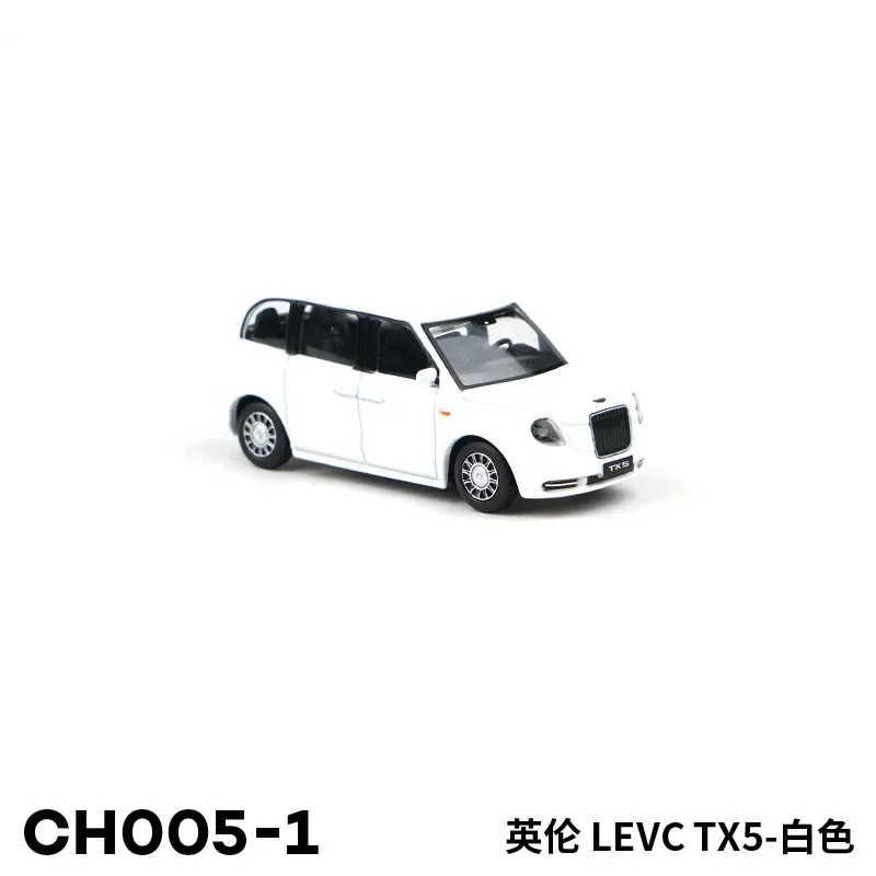 Diecast 1/64 Scale Geely LEVC TX5 CH005-1 Simulation Alloy Car Model Static Display Collectible Toy Gift Souvenir Decration