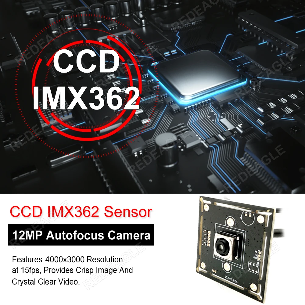 وحدة كاميرا ويب USB 12MP HD IMX362 مستشعر التركيز التلقائي كاميرا لا تشويه عدسة UVC OTG التوصيل والتشغيل 4K IMX179 PC كاميرا بمنفذ USB #2