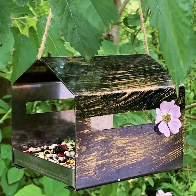 

Large Bird Feeder Heavy Duty Bird Feeder Outdoor Garden Decoration Hangable Feeding House For Backyard Balcony Camping Tree Home