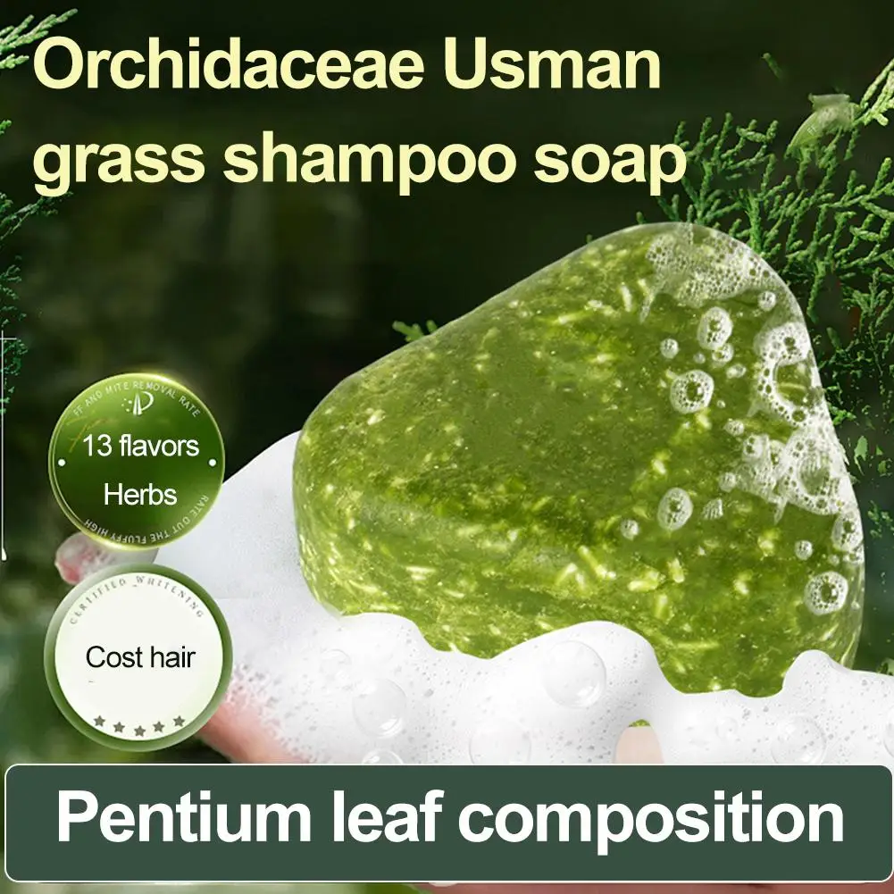 

Orchidaceae Usman grass shampoo handmade soap hair hair control, refreshing, nourishing, soothing follicles oil and hair fl W6B2