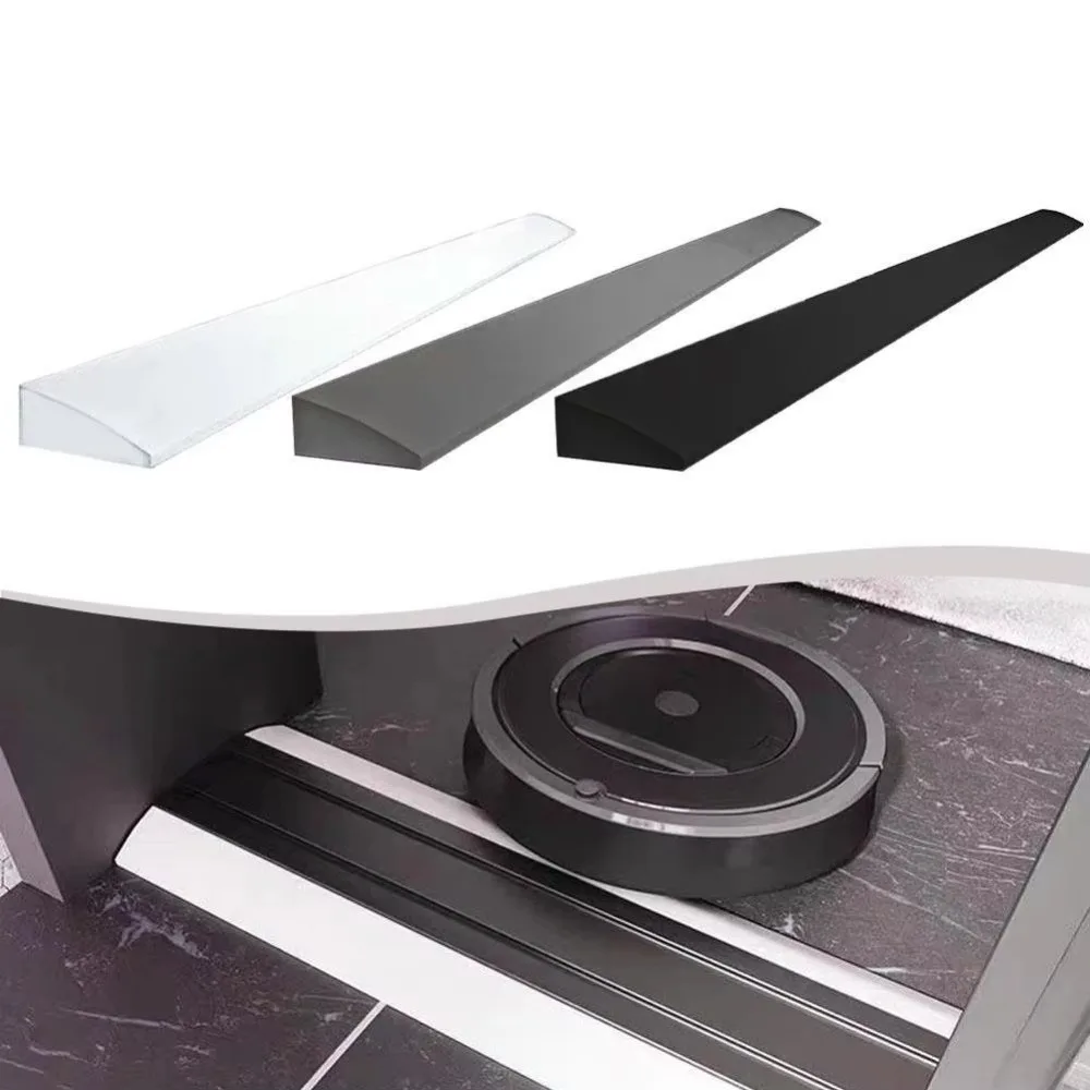 1M Silicone Sweeping Robot Slope Climbing Strip Self-adhesive Anti-slip Threshold Ramp Bendable Waterproof Door Sill Pad