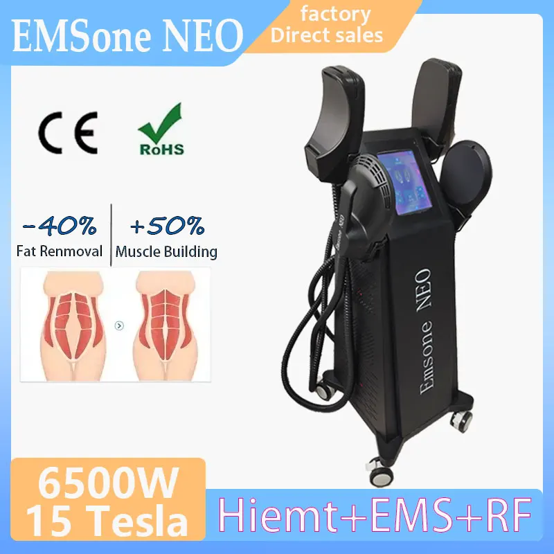 

200Hz EMS Body Fat Burning Muscle Stimulator 6500W 15 Tesla EMSone NEO RF Non Invasive Weight Loss Machine