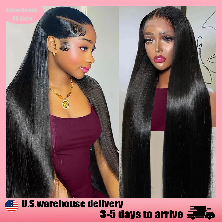 

Lafino 200% Density 40 Inch 5x5 Hd Lace Closure Wig Straight Human Hair Wigs Black Wig 4x4 Closure Human Hair Wig Brazilian Hair