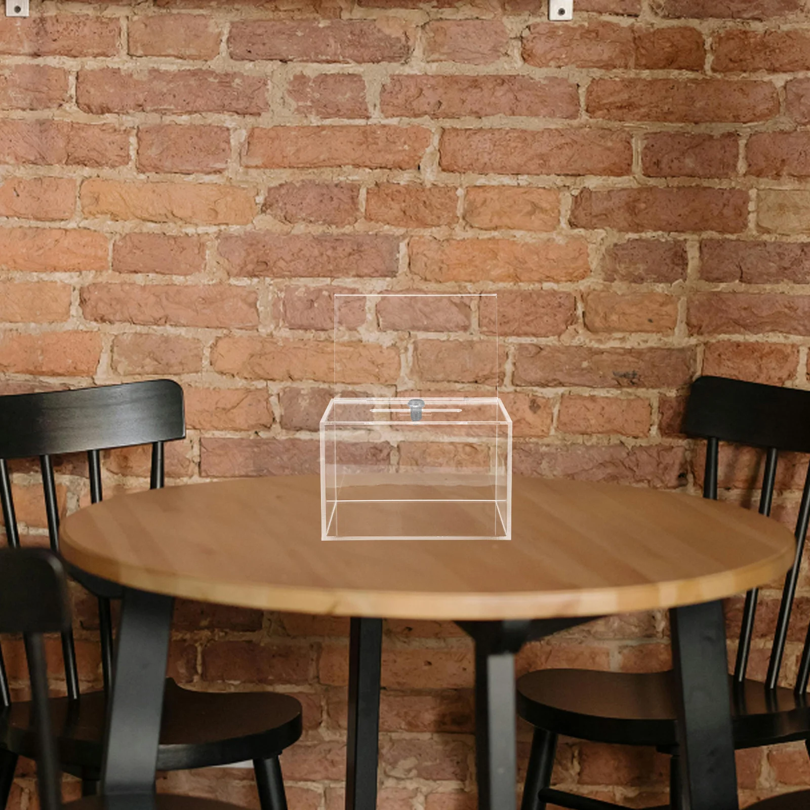 

Clear Acrylic Ballot Box Lockable Suggestion Box Voting Elections Office Schools Feedback Collection Collection