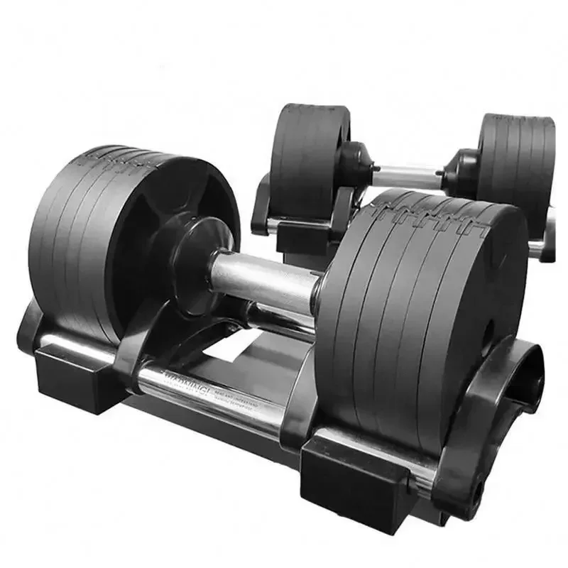 Adjustable Dumbbells 44 Lbs Weight Automatic Adjustment Dumbbells Stand Rack 15Kg Adjustable Dumbbell Handles
