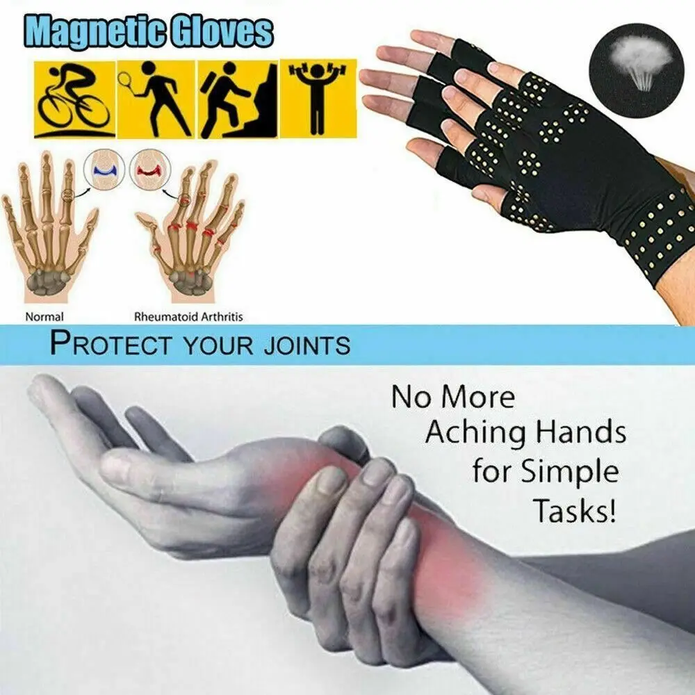 Half Finger Compression Rheumatoid Elastic Anti-Arthritis Compression Fingerless Hand Pain Relief Compression Therapy Gloves