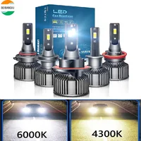9007 faro LED luz antiniebla para coche H11 HB5 9006 9005 HB3 HB4 H19 H11B H4 5202 H7 H13 9008 H16 PSX24W PSX26W lámpara automática 12V 4300K