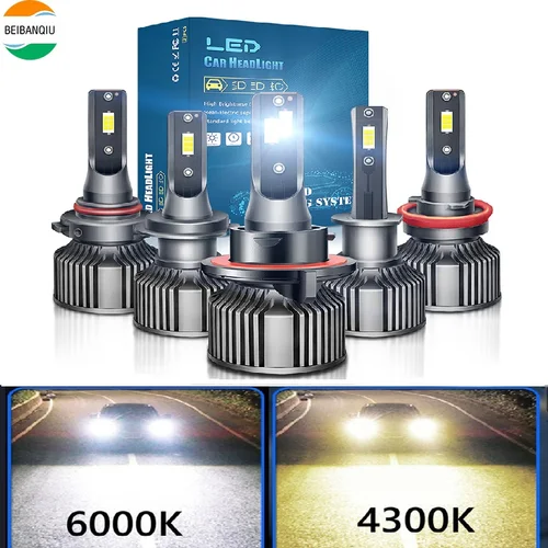 Imagen 1 del producto 9007 faro LED luz antiniebla para coche H11 HB5 9006 9005 HB3 HB4 H19 H11B H4 5202 H7 H13 9008 H16 PSX24W PSX26W lámpara automática 12V 4300K