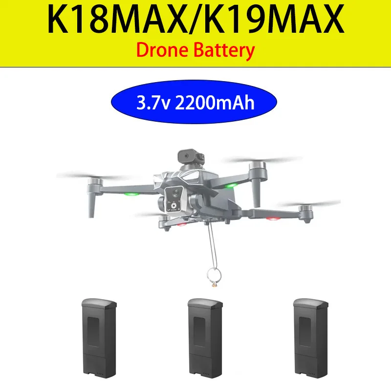 K18MAX/K19MAX Drohnen-Akku Original 3,7V 2200mAh Lipo-Akku für K19max/K18max Drohne RC Quadcopter Hubschrauber-Akku