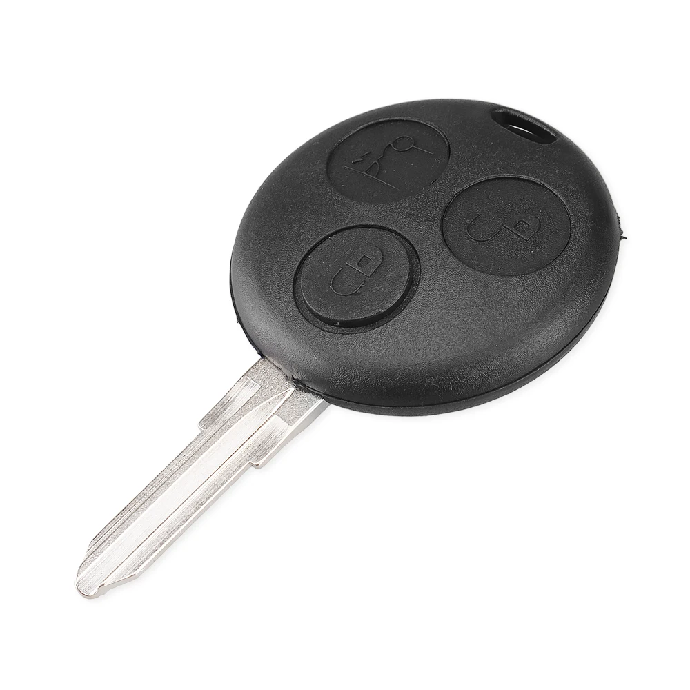 KEYYOU for Benz MB Mercedes Smart Fortwo 450 Forfour Roadster City Coupe 3 Buttons Umcut Blank Blade Remote Key Shell