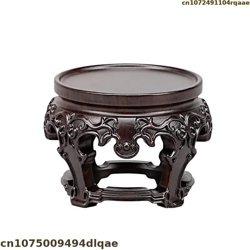 Solid Wood Stand Ebony Wood Display Base For Vase Teapot Teapot Fish Tank Stone Buddha Statue Home Decor Bonsai Plant Base