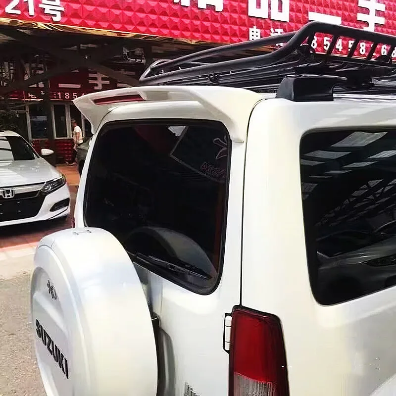For 2007-2017 Suzuki Jimny High Quality ABS Plastic Car Rear Trunk Roof With Lamp Spoiler Wing Exterior Tuning Accessories Part