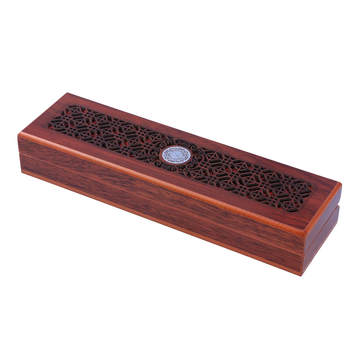 

Solid Wood Necklace Box Dark Color Jewelry Storage Organizer Watch Earrings Brooch Hair Clip Gift Present Idea