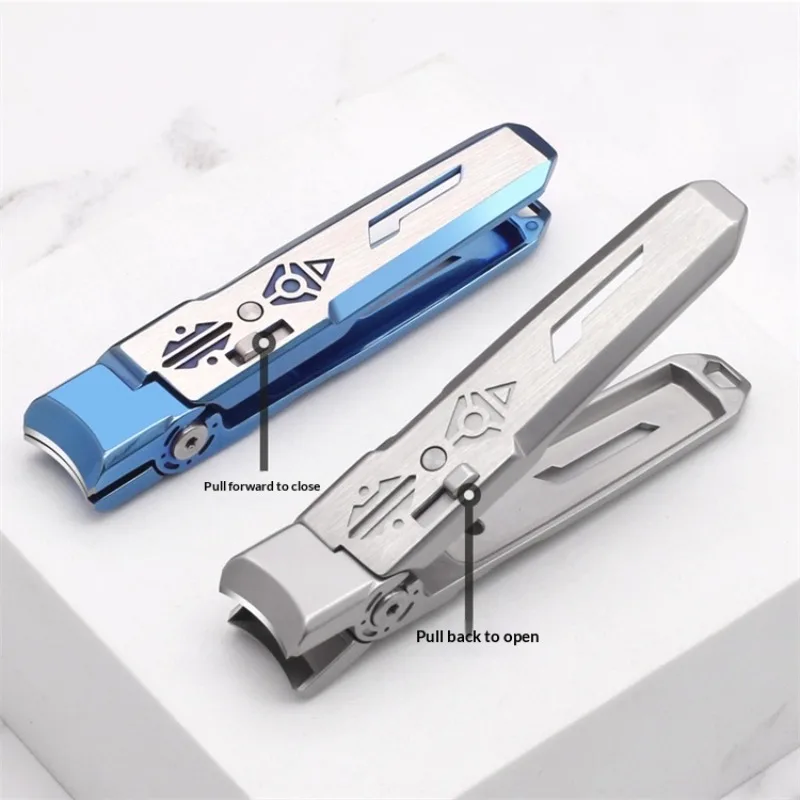Anti Splash Wide Opening Nail Clipper Large Stainless Steel Cutter for Thick Nails Precision Trimming Tool Labor Saving Home Use