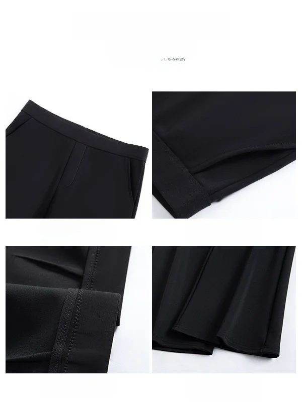 Pantalon évasé coupe cintrée pour femme, pantalon de costume Micro évasé avec fente latérale, petite taille, tendance, nouvelle collection hiver 2025