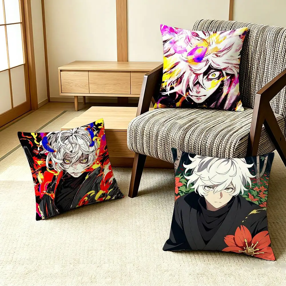 Dark Ninja Hell's Paradise   Pillow Case Pattern Printed Pillowcase For Living Room Sofa Cushion Cover