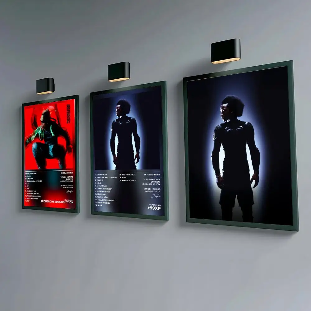 J-Jolagreen23 Rap Album Poster Waterproof Peel & Stick Wall Sticker Self Adhesive Art Decor For Living Room Bedroom