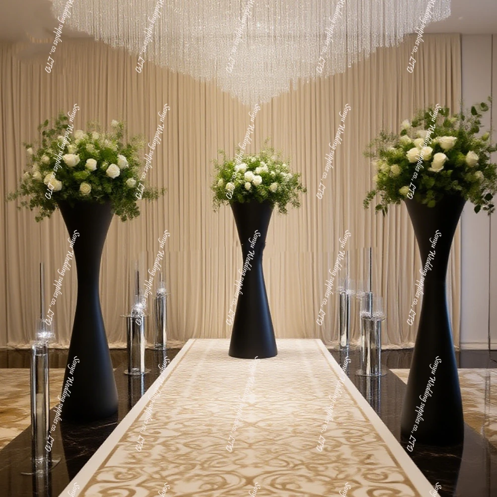 6pcs)f30 Wedding Tall Centerpieces Decoration Events white/gold/ Black Metal Vase Risers Table Flower Stand Decorations