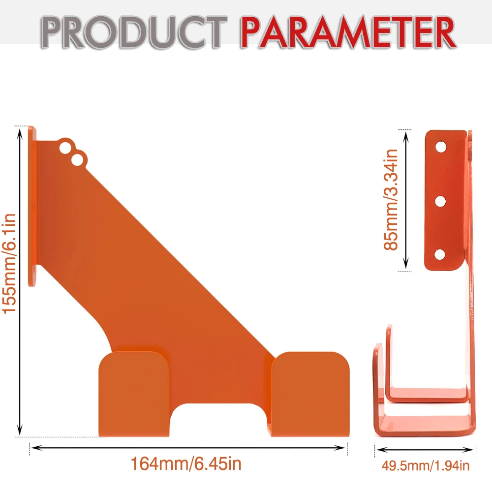 2025 Supporto per montaggio a parete per motosega Gancio per motosega per carichi pesanti in metallo Montaggio a parete Staffa per carichi pesanti per motoseghe 009 360