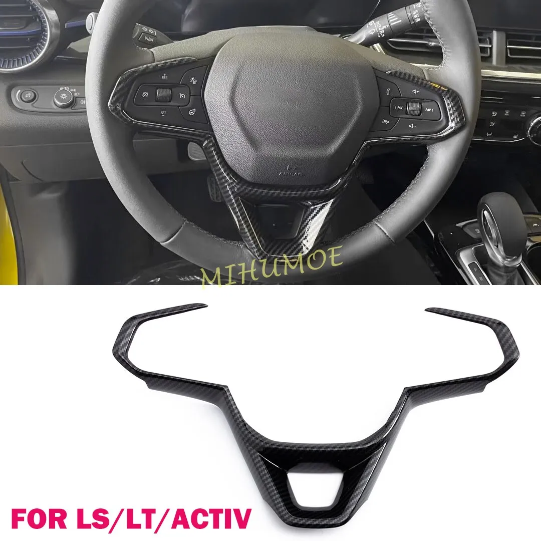 

Car ABS Carbon Fiber Interior Steering Wheel Button Cover Trim Decoration For Chevrolet 2024-2025 Chevy Trax LS/LT/ACTIV