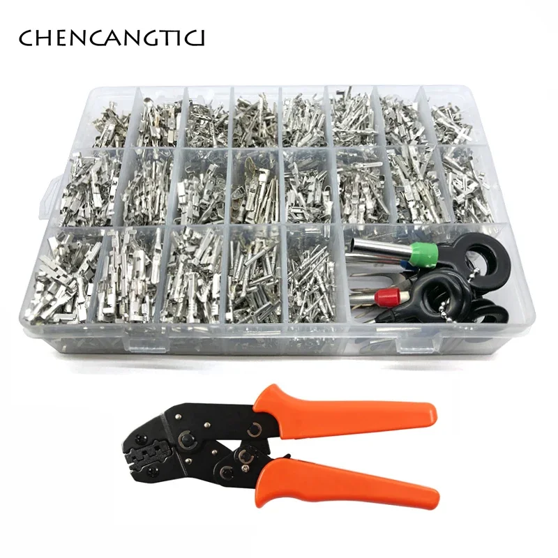 1/1.5/1.8/2.2/2.8/3.5mm Male Female Auto Crimping Wire Terminal Box With Pin Removal Tool For VW Tyco AMP Bosch FCI Deutsch