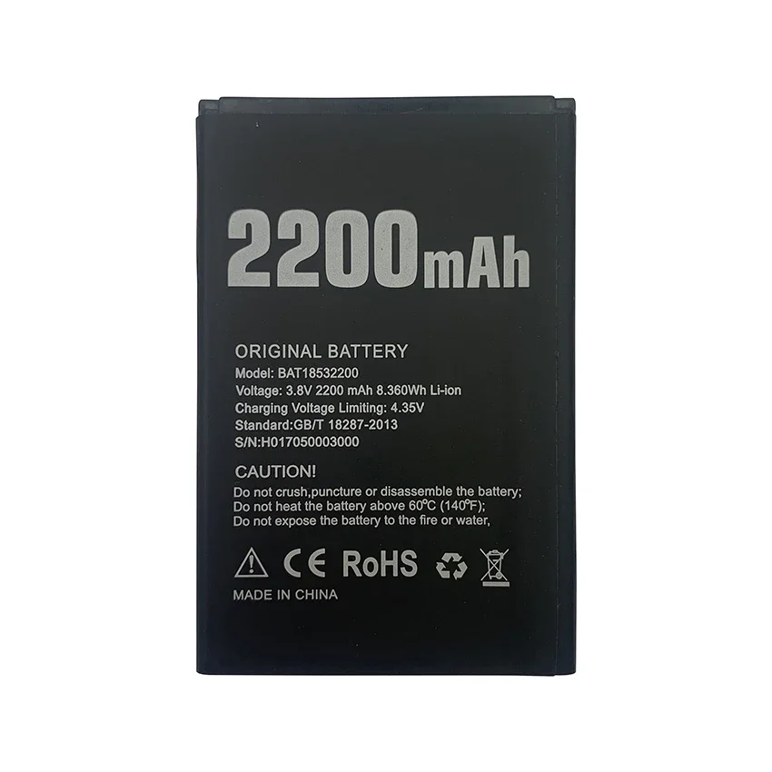 DOOGEE X53 Battery Replacement BAT18532200 2200mAh Large Capacity Li-ion Backup For  X 53 Smart Phone Batterie Bateria