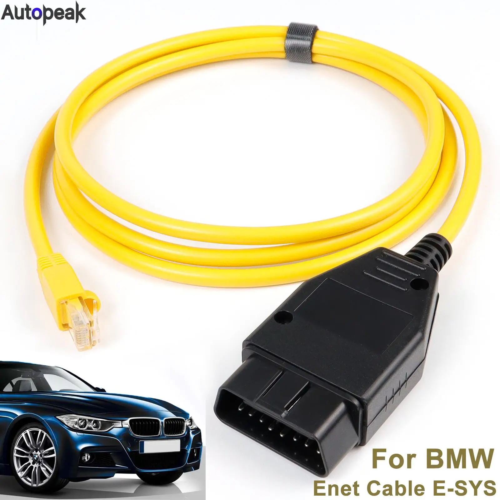 

ENET Crystal Head Interface Cable for BMW F-serie Brush Hidden OBD Car Diagnostic Connector Network Extension Adapter Plug Tool