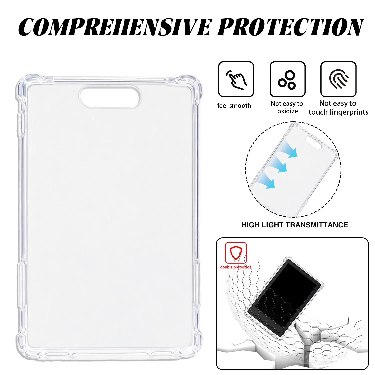 Case for XTEINK X4 X3 E-book Reader Shockproof Back Cover Soft TPU Case Transparent Bumper Shell for Xteink x3 X4 E-reader