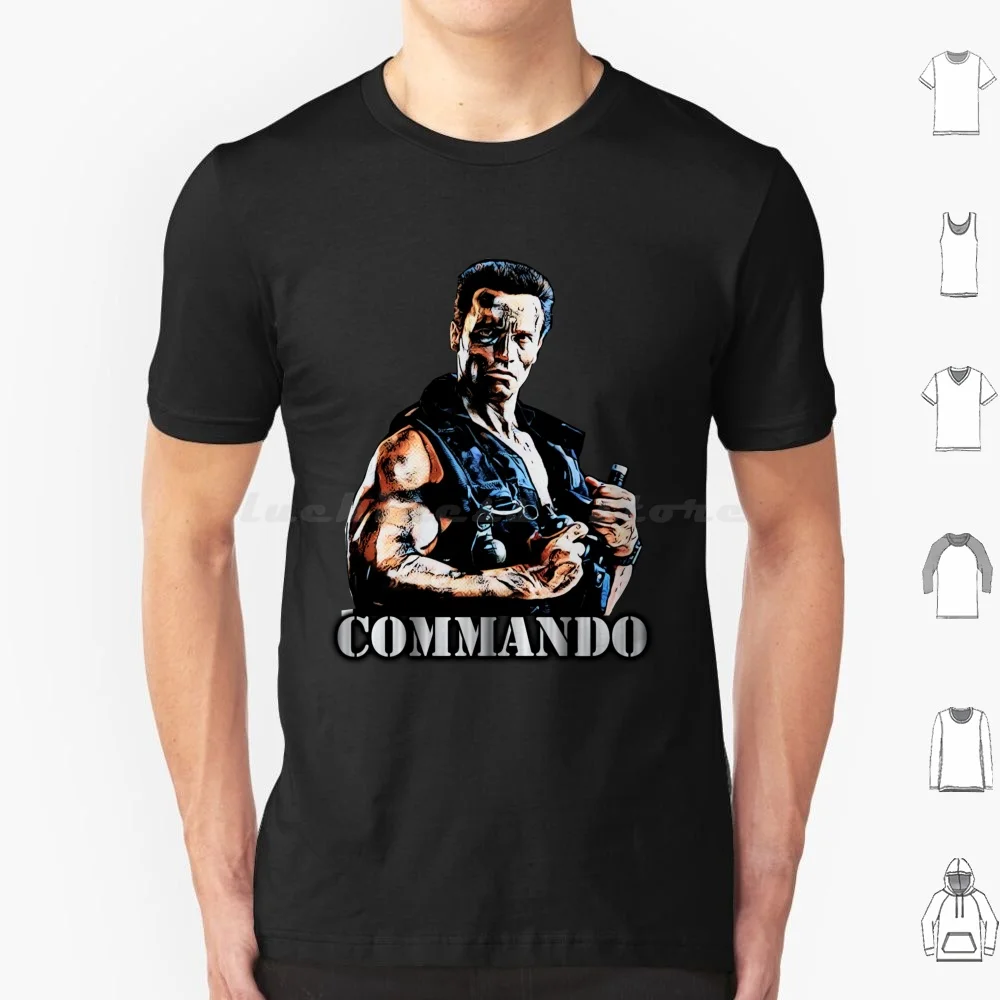 Commando T Shirt Cotton Men Women DIY Print Commando Movies Popular A Beverly Hills Cop See You At The Party Richter Terminator