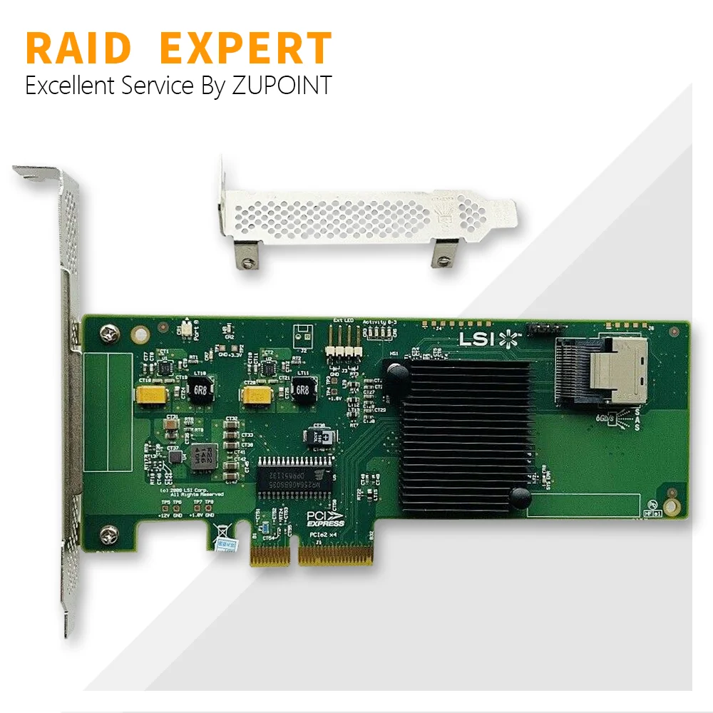 ZUPOINT LSI 9211-4i RAID Controller Card PCIe SAS HBA FW:P20 IT Mode Expander Card For ZFS FreeNAS unRAID + 1* SFF8087 SATA Cabl