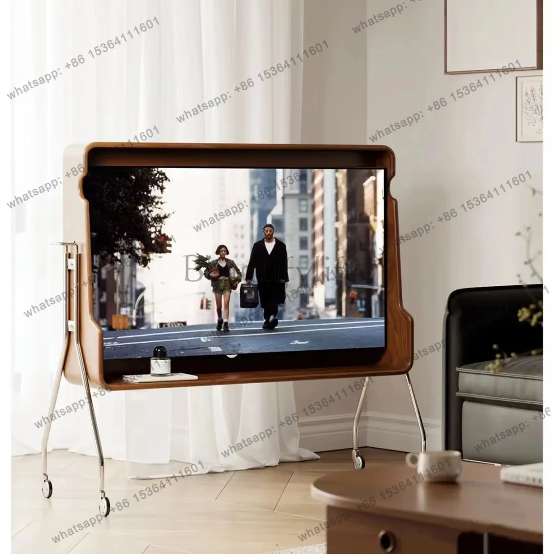 

Solid wood retro removable TV cabinet small apartment living room home TV rack