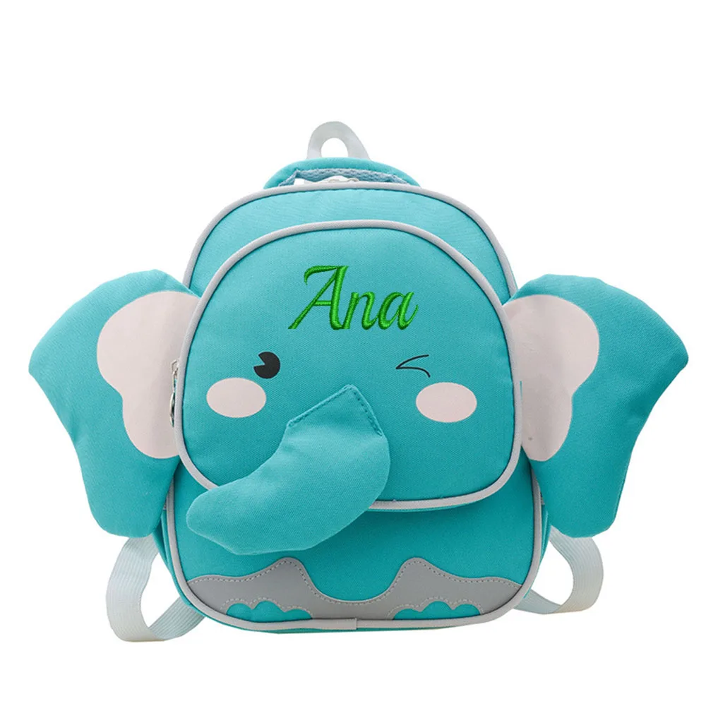 

Customized Cute Elephant Toddler Backpack, Embroidered Animal Cartoon Mini Travel Bag, Gift Bag For Girls And Boys Aged 2-8