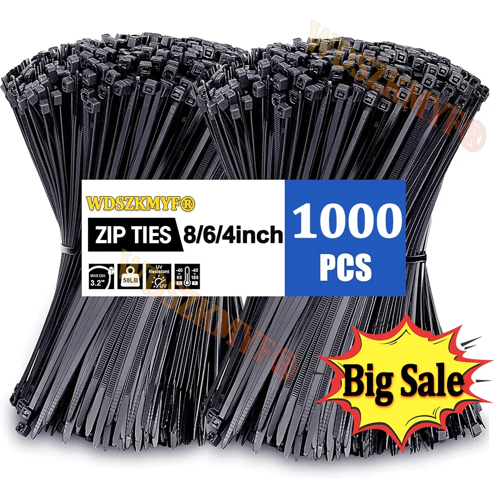 100-1000 pcs plastic clamping collar rilsan Cable ties clamp greenhouse plastic clamps self-tightening plastic necklace belts