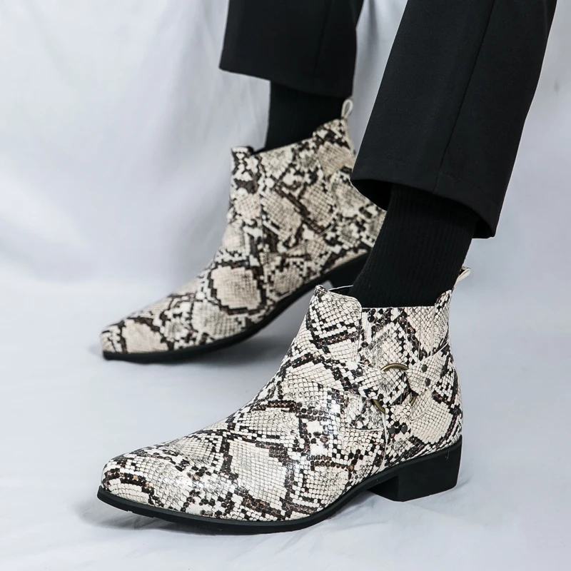 الرجال أحذية عالية أعلى بو نمط كعب منخفض أشار تو المألوف مريحة الكلاسيكية الرجال الأحذية حجم 38-46 #5