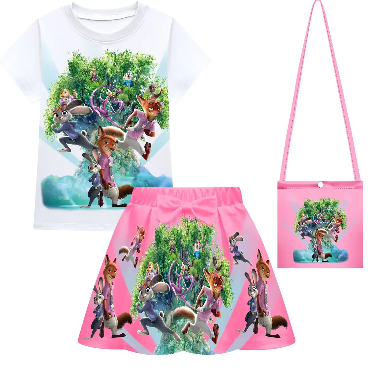 

Zootopia 2 3D T-shirt skirt Pullovers Judith All Over Print Costume Round Neck Tee Snake Cartoon Cosplay Costume T-shirt