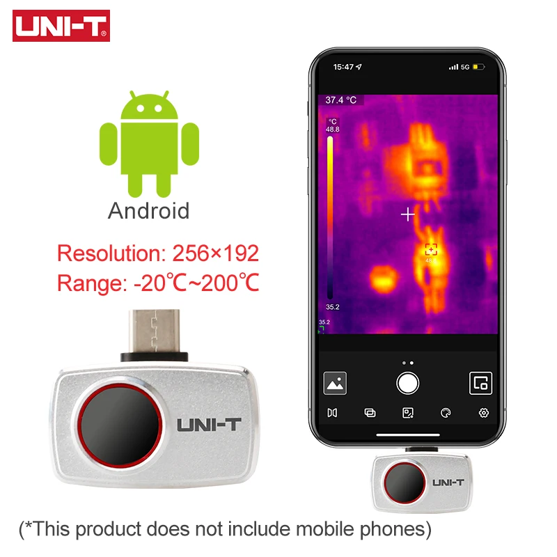 UNI-T Warmtebeeldcamera Voor Smartphone UTI260M UTI256M 256x192 Infrarood Warmtebeeldcamera Pcb Zonnepaneel Apparaat Foutdetectie