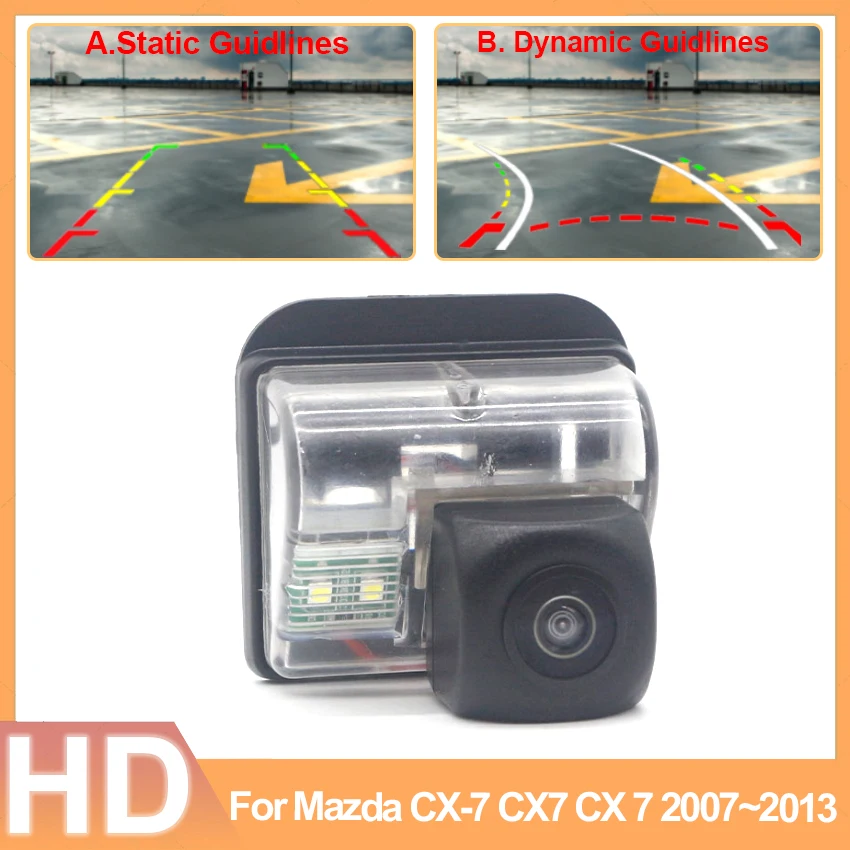 

HD CCD 1080P Fisheye Lens Vehicle Reverse Rear View Camera For Mazda CX-7 CX 7 2007~2010 2011 2012 2013 Car Android Monitor