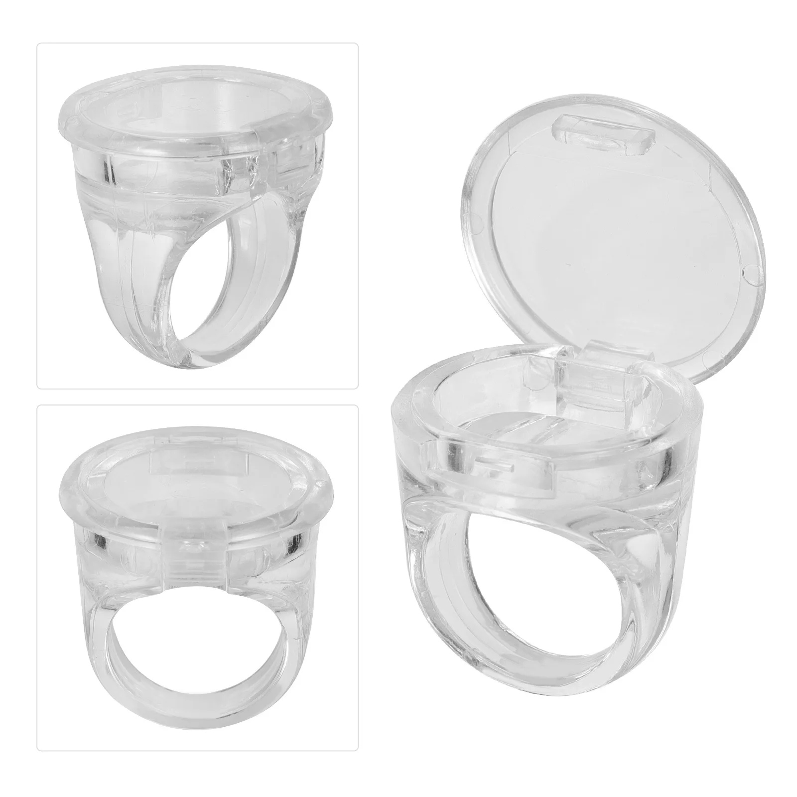 5Pcs Premium Plastic Pigment Ring Cup Tightly Fit No Spill Professional Beauty Salon School Home Use Ink Rings Cup