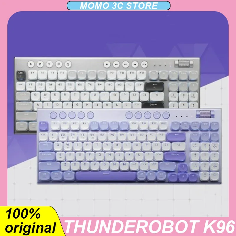 

Thunderobot K96 Mechanical Keyboard Wireless Bluetooth Tri-mode 96Key Lightweight Tablet Customized Dwarf Switch Gaming Keyboard