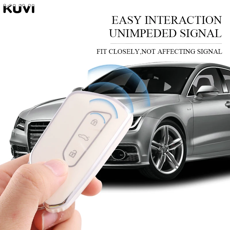 غطاء حافظة مفاتيح السيارة من البولي يورثان الحراري ، غلاف فوب لفولكسفاغن فولكس فاجن جولف 8 ، MK8 ، ID-4 ، ID-6 ، سكودا أوكتافيا A8 ، مقعد ليون فر ، MK4 ، كوبرا ، الموضة #6