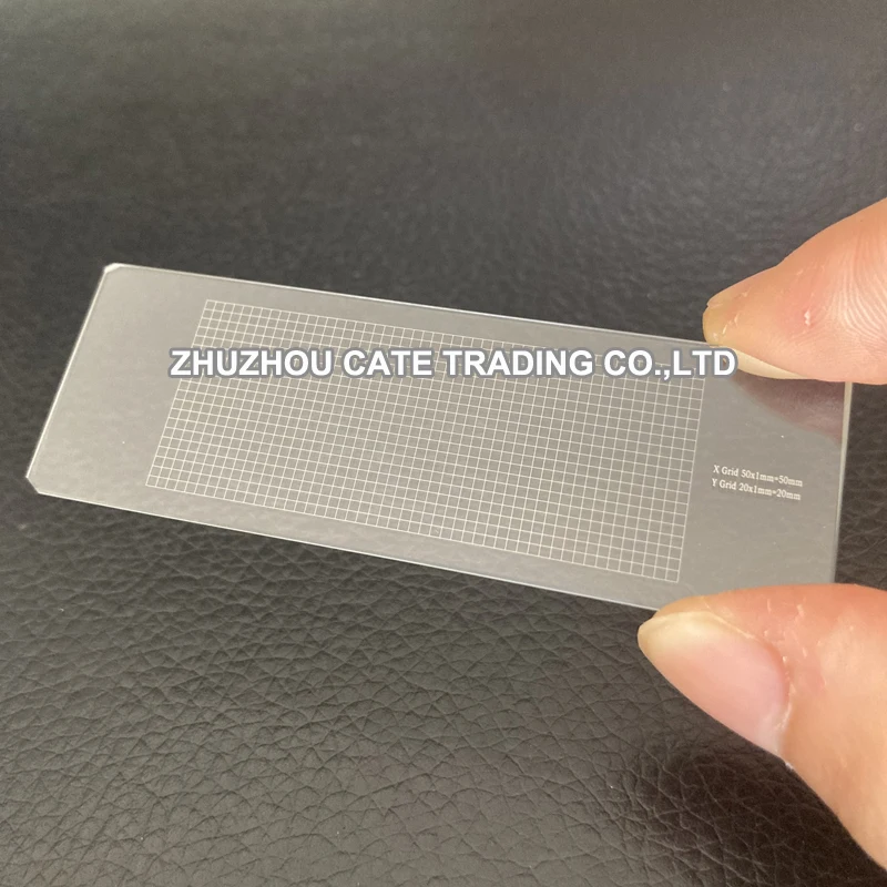 983.T Div 1mm Microscope Objective Slides 50x20 Grid Calibration Stage Micrometer for Microscopio