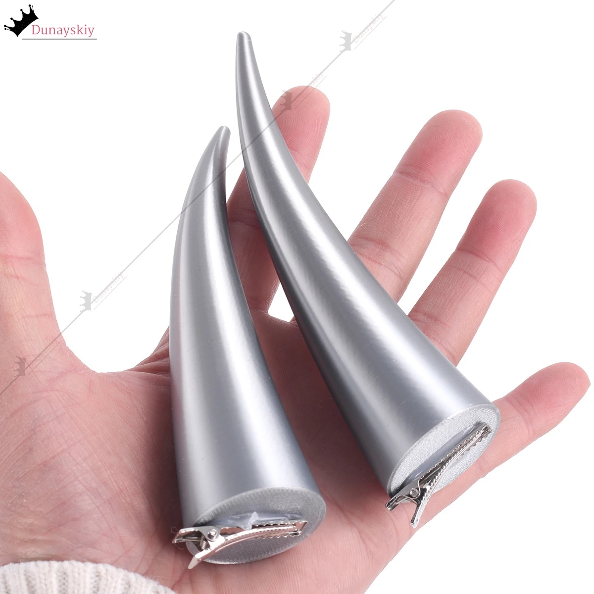 ハロウィンテロコスプレ衣装悪魔ホーンヘアアクセサリー 2PC 15*3.5 センチメートルゴシック悪魔ホーンゴーストヘアピンロールプレイ小道具スーツ
