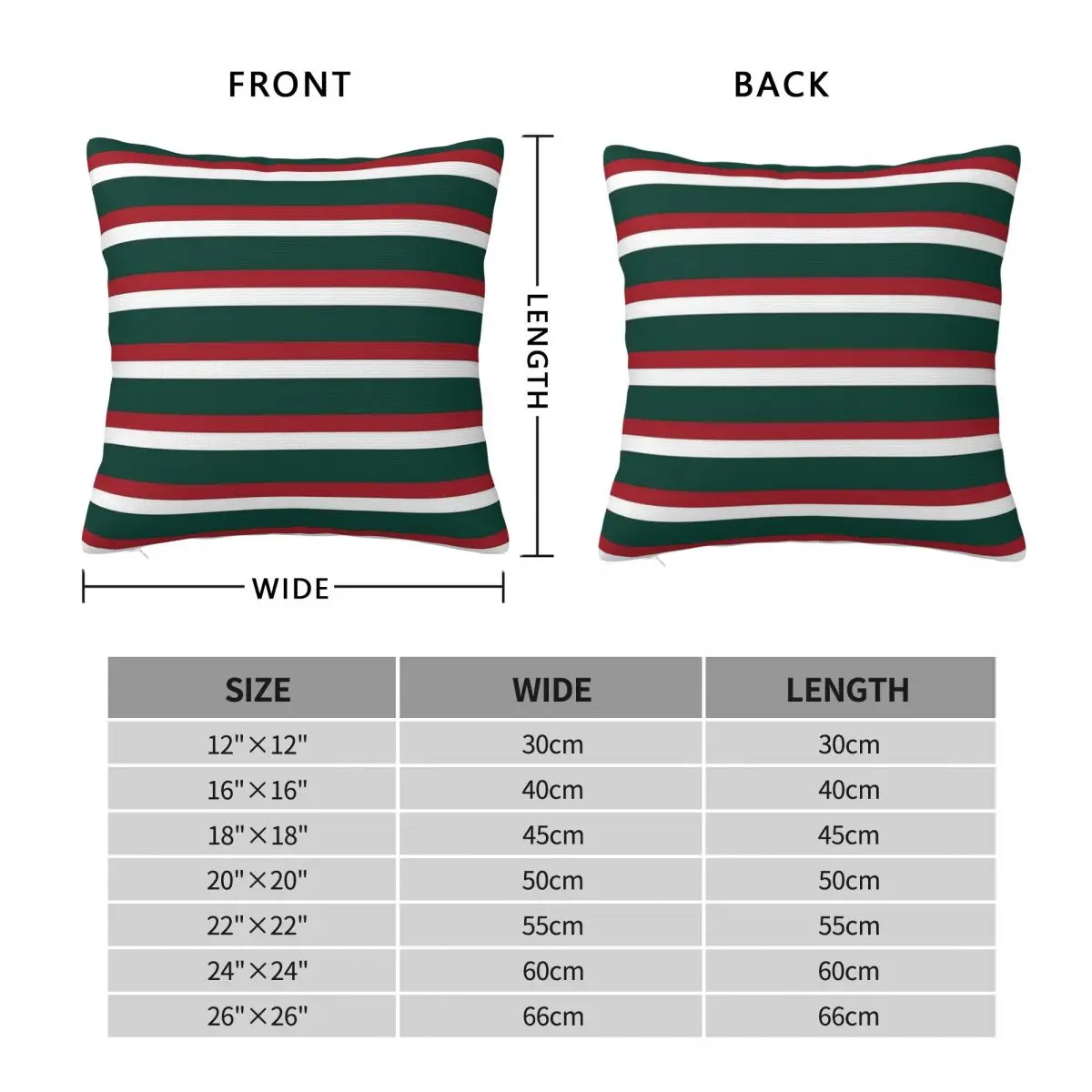 Rugby Club Colours Striped Pillowcase Polyester Linen Velvet Pattern Zip Decor Throw Pillow Case Sofa Cushion Cover