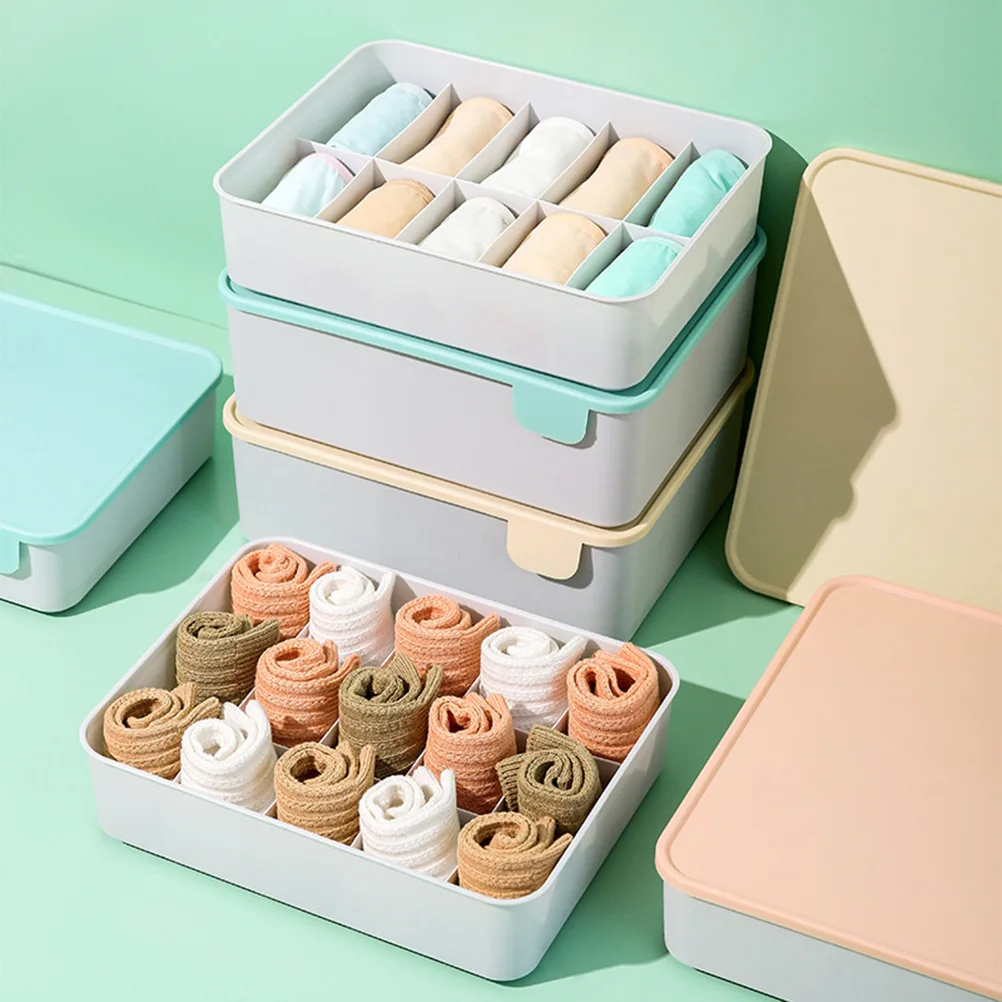 

Underwear Storage Box Underpants Holder Panties Organizer Socks Container Marker Included Solid Structure