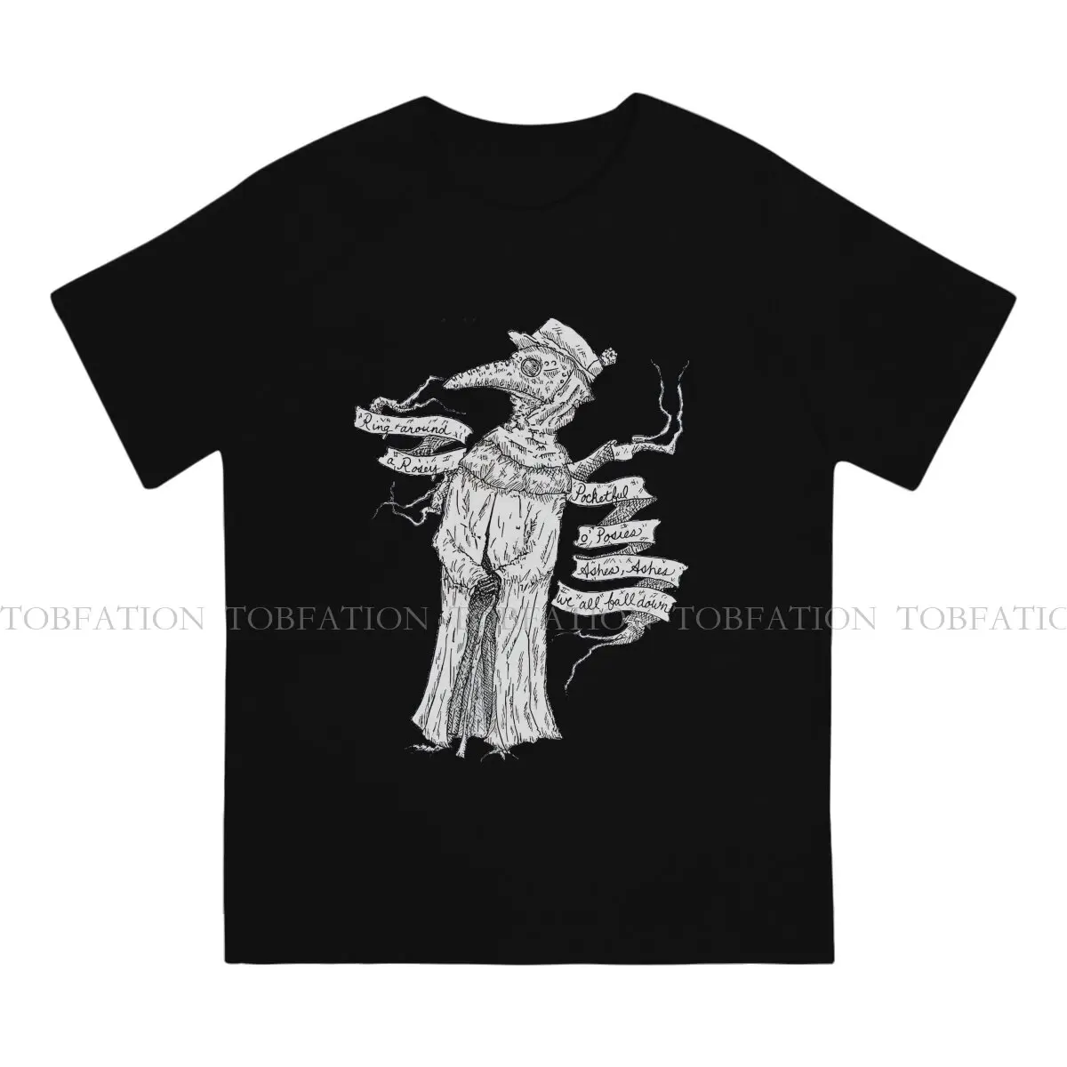 Plague Doctor Men's TShirt Song Individuality T Shirt 100% Cotton Graphic Sweatshirts New Trend