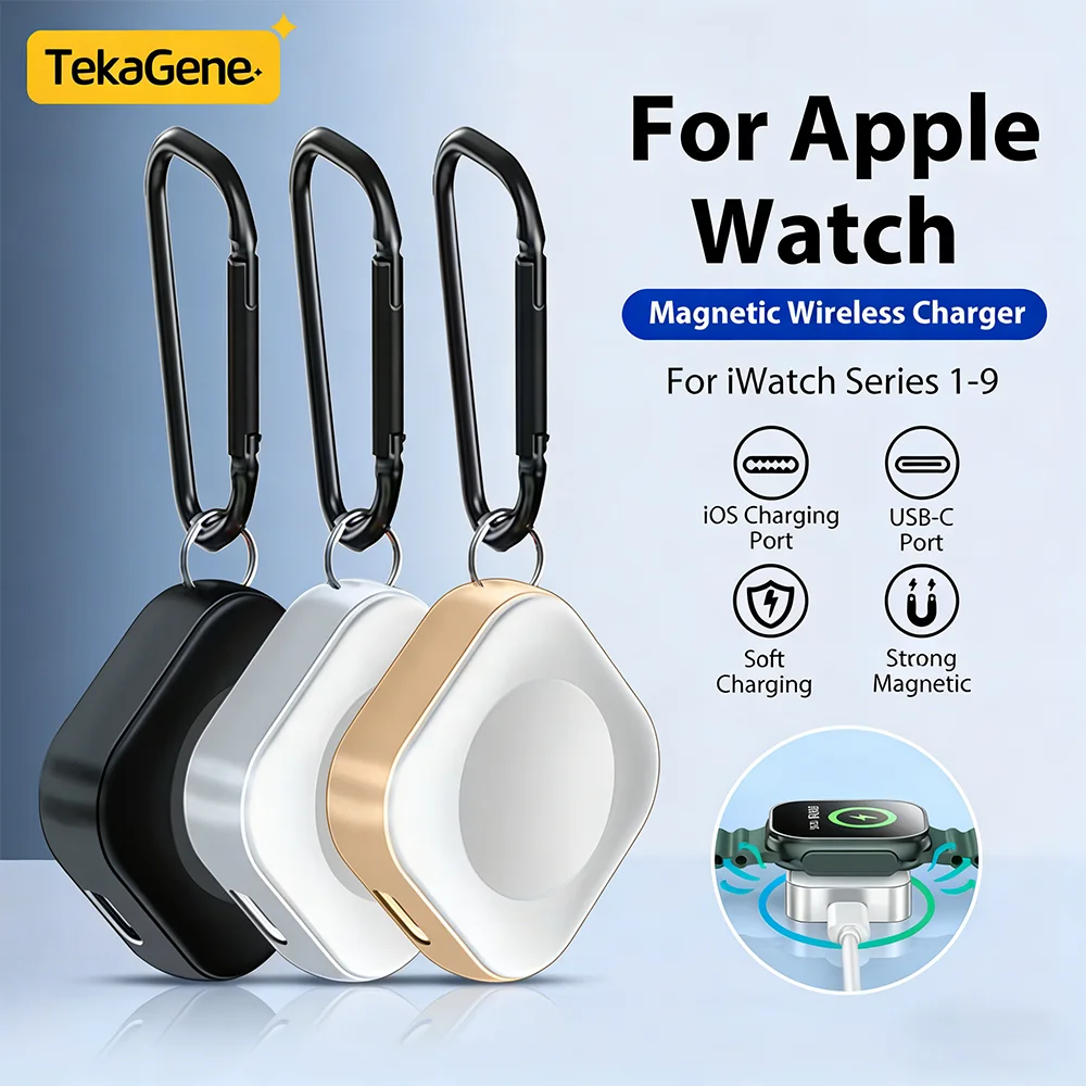 

Magnetic Wireless Fast Charger For Apple Watch 10 9 8 7 6 5 4 3 SE Ultra Series USB Type C IOS Two Interface iWatch Charger Dock